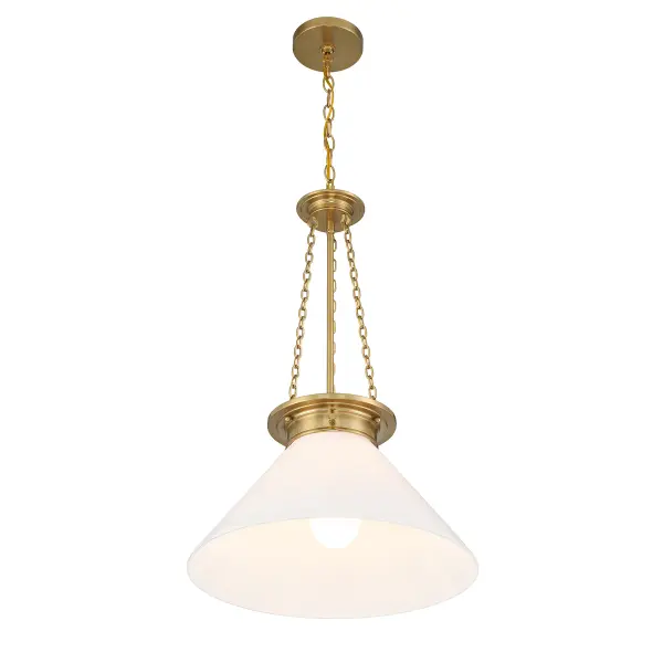 Myers One Light Pendant in Warm Brass - Image 4
