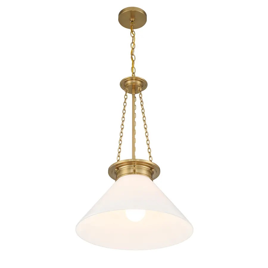 Myers One Light Pendant in Warm Brass - Image 4