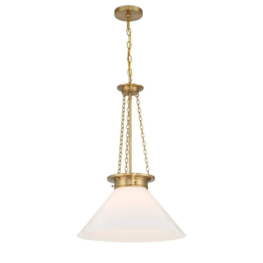 Myers One Light Pendant in Warm Brass - Image 5