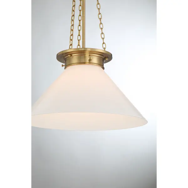Myers One Light Pendant in Warm Brass - Image 6