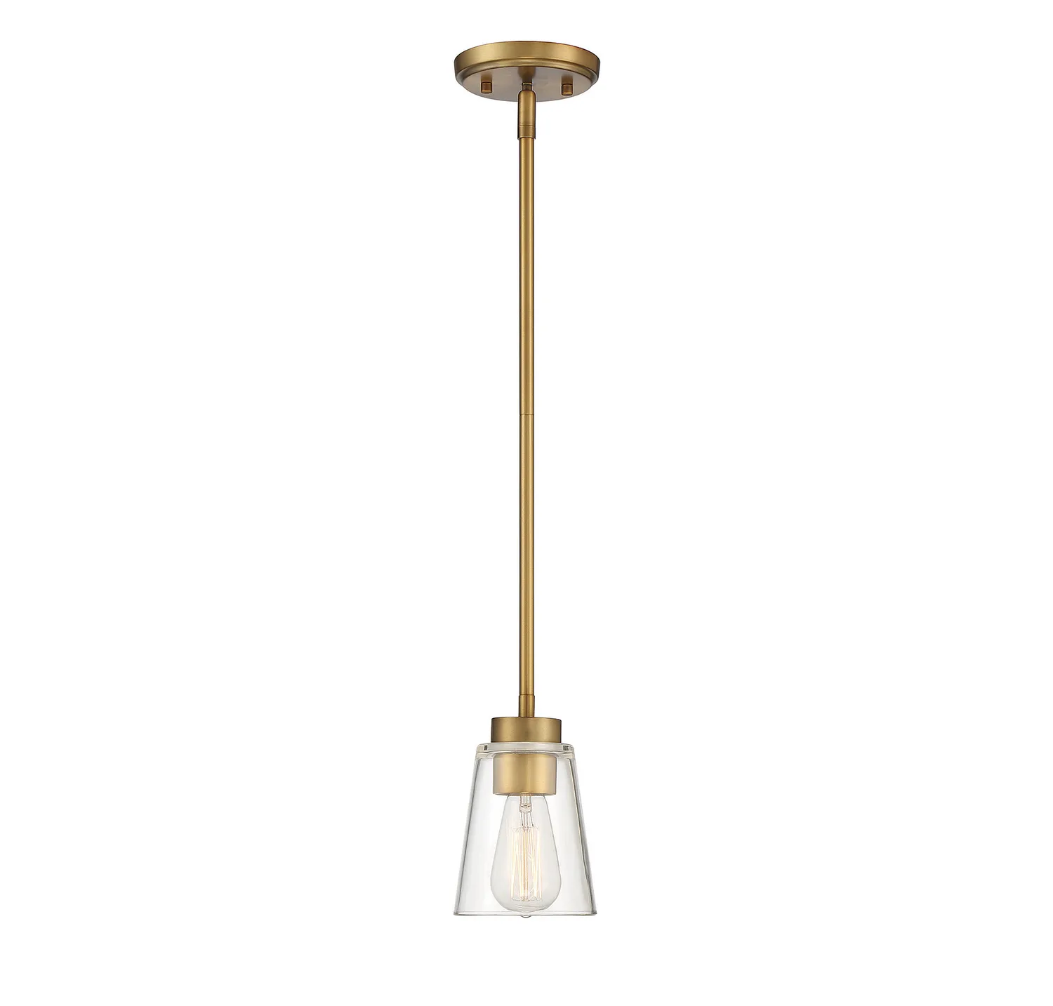 Calhoun One Light Mini-Pendant in Warm Brass