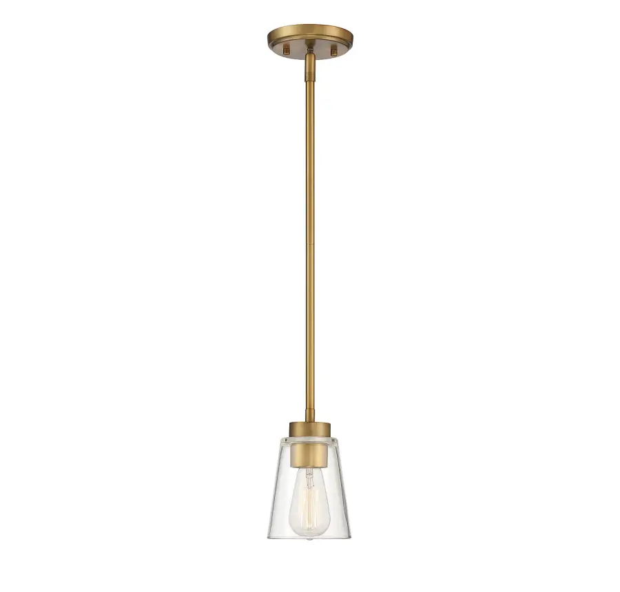 Calhoun One Light Mini-Pendant in Warm Brass - Image 1