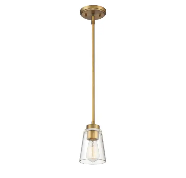 Calhoun 1-Light Mini-Pendant in Warm Brass - Image 3