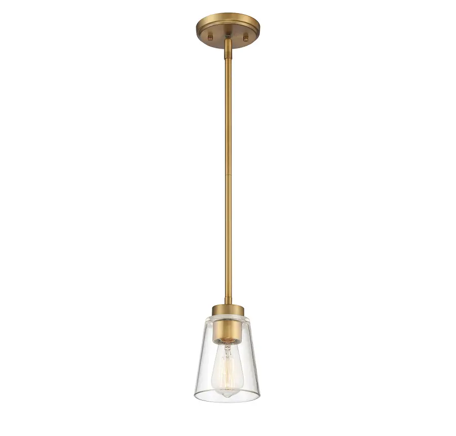 Calhoun 1-Light Mini-Pendant in Warm Brass - Image 3