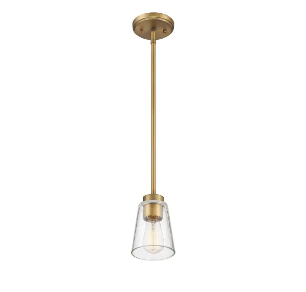 Calhoun 1-Light Mini-Pendant in Warm Brass - Image 4