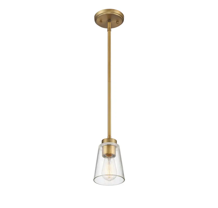 Calhoun 1-Light Mini-Pendant in Warm Brass - Image 4
