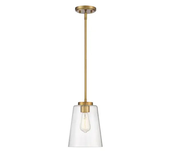 Calhoun 1-Light Pendant in Warm Brass - Image 1