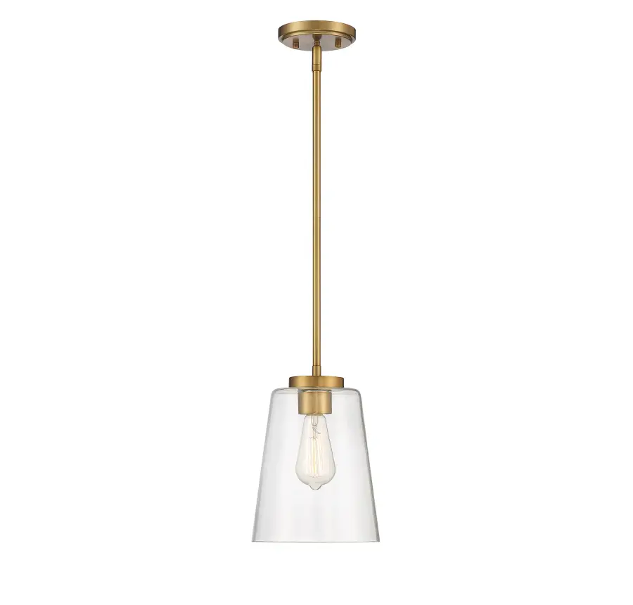 Calhoun 1-Light Pendant in Warm Brass - Image 1