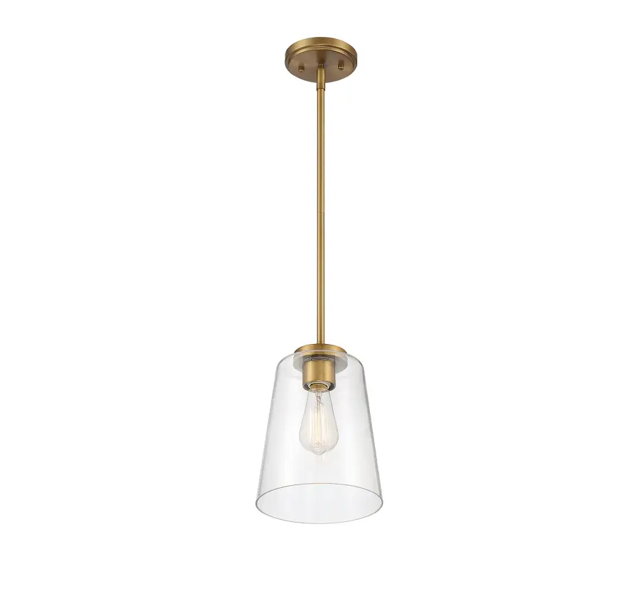 Calhoun 1-Light Pendant in Warm Brass - Image 4