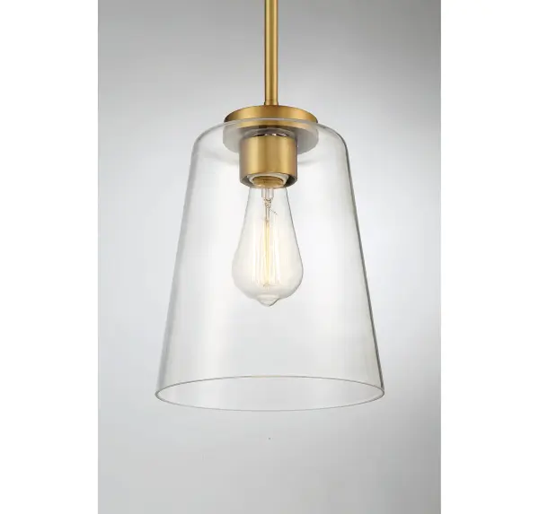 Calhoun 1-Light Pendant in Warm Brass - Image 5