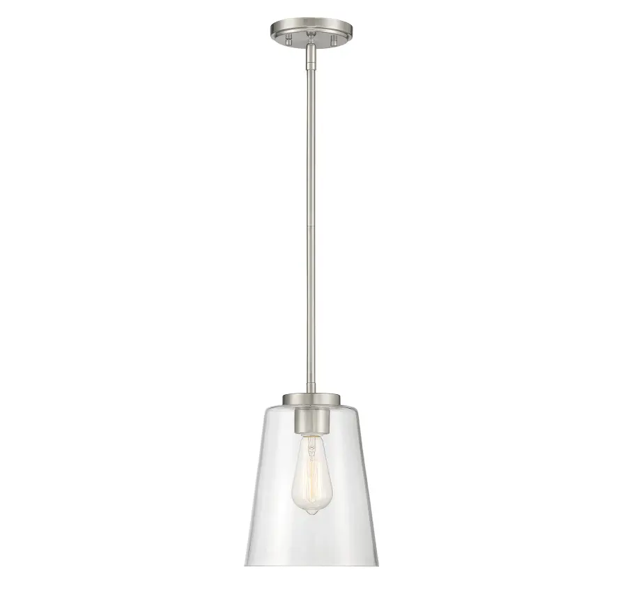 Calhoun One Light Mini-Pendant in Satin Nickel - Image 1
