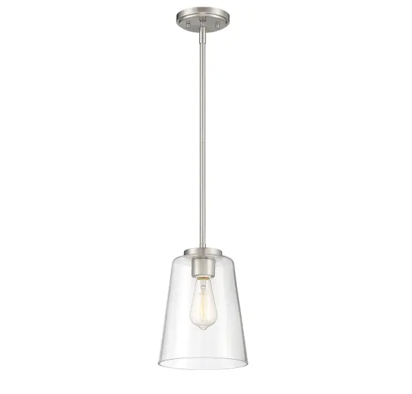 Calhoun One Light Mini-Pendant in Satin Nickel - Image 3