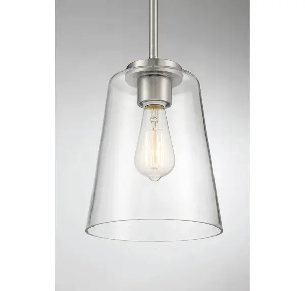 Calhoun One Light Mini-Pendant in Satin Nickel - Image 5