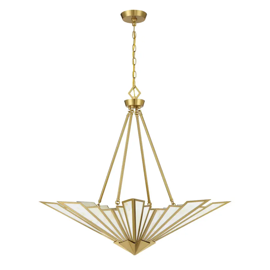 Rivage Four Light Pendant in Warm Brass - Image 2