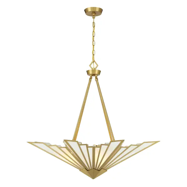 Rivage Four Light Pendant in Warm Brass - Image 5
