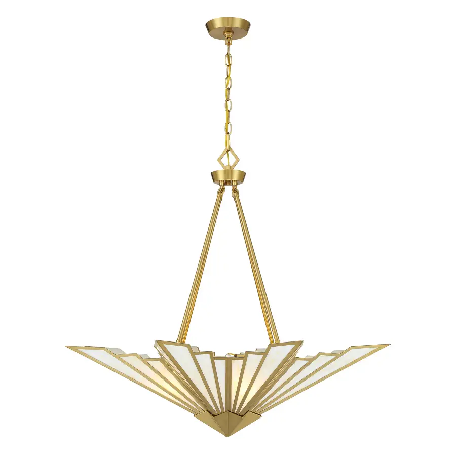 Rivage Four Light Pendant in Warm Brass - Image 5