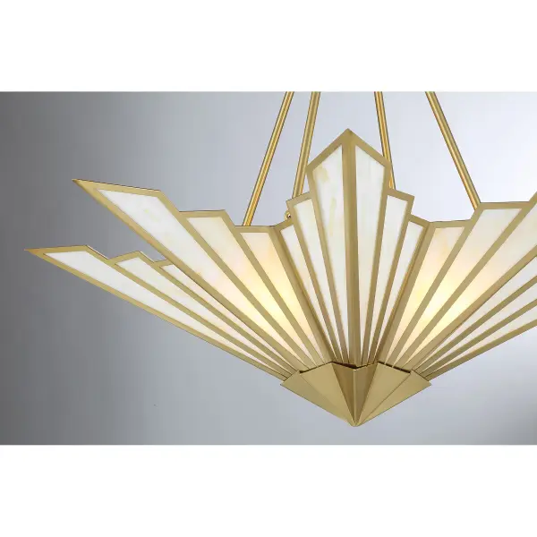 Rivage Four Light Pendant in Warm Brass - Image 6