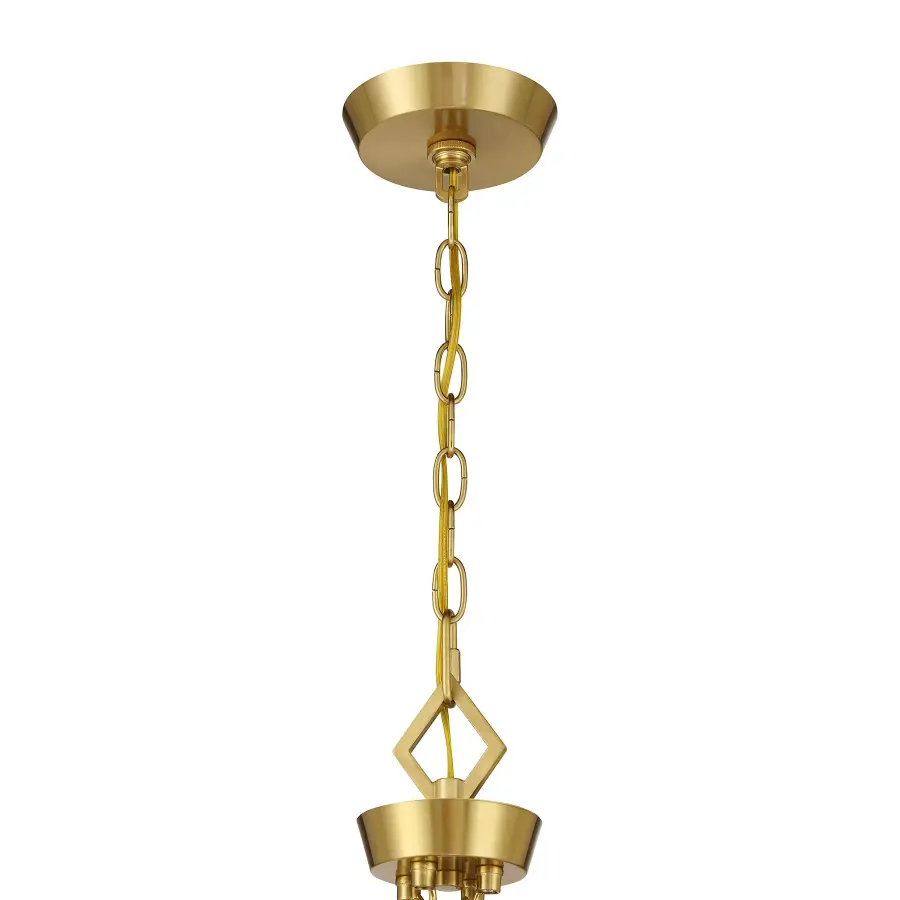 Rivage Four Light Pendant in Warm Brass - Image 7