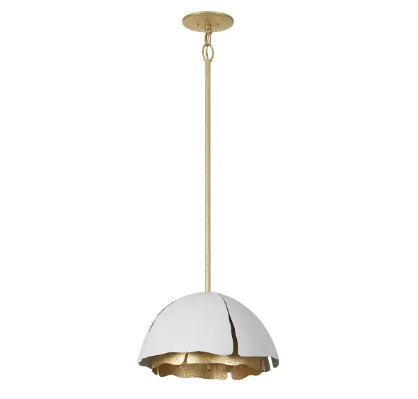 Brewster 3-Light Pendant in Cavalier Gold with Royal White - Image 2