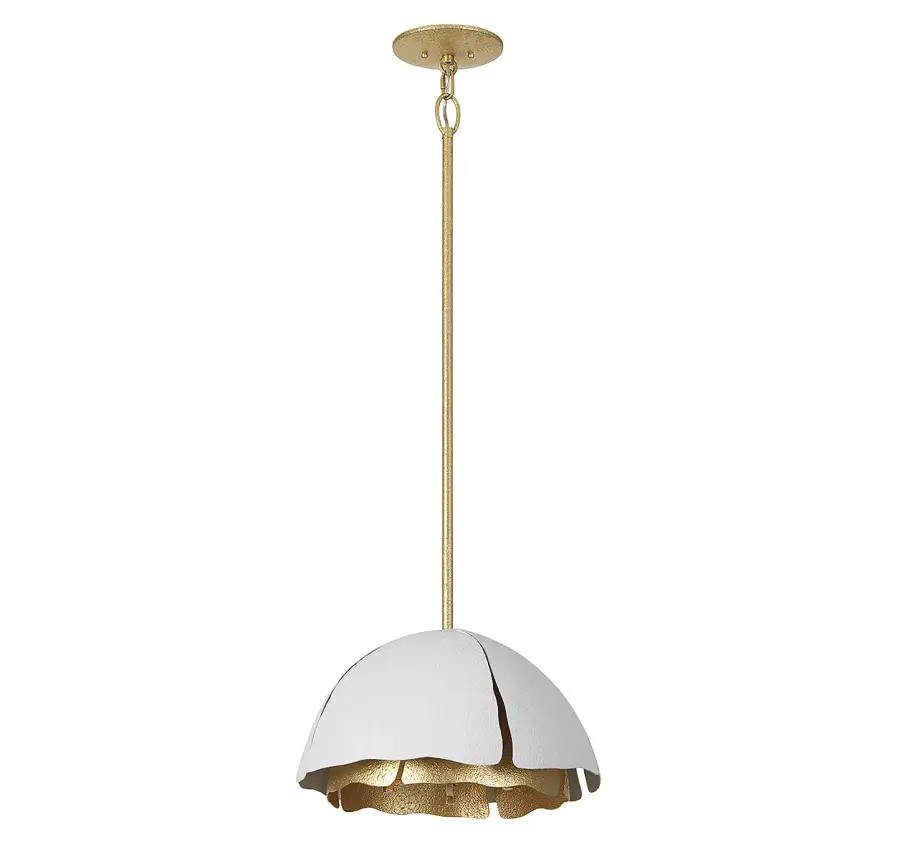 Brewster 3-Light Pendant in Cavalier Gold with Royal White - Image 2