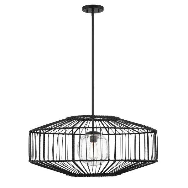 Marcy 1-Light Pendant in Matte Black - Image 1