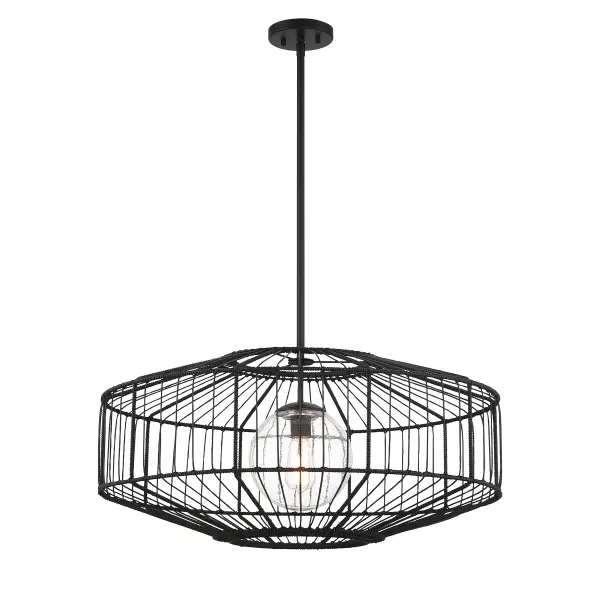 Marcy 1-Light Pendant in Matte Black - Image 3