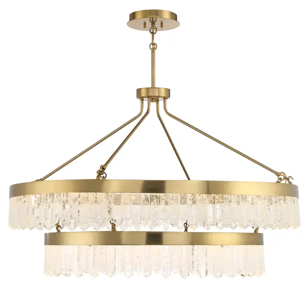 Landon 2-Light LED Pendant in Warm Brass - Image 1