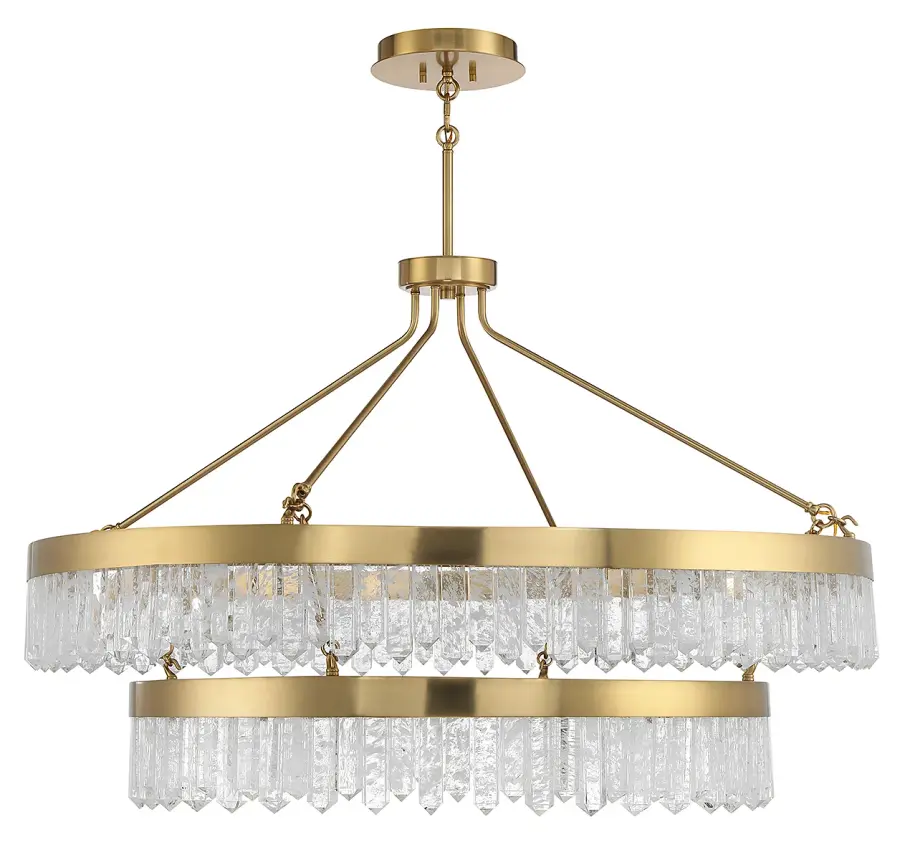 Landon 2-Light LED Pendant in Warm Brass - Image 2