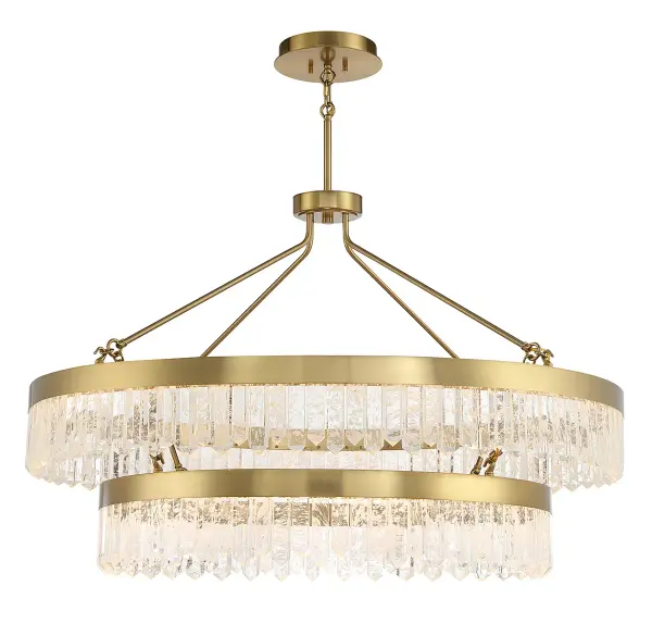 Landon 2-Light LED Pendant in Warm Brass - Image 5
