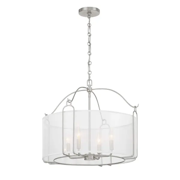 Ashlay 4-Light Pendant in Satin Nickel - Image 3