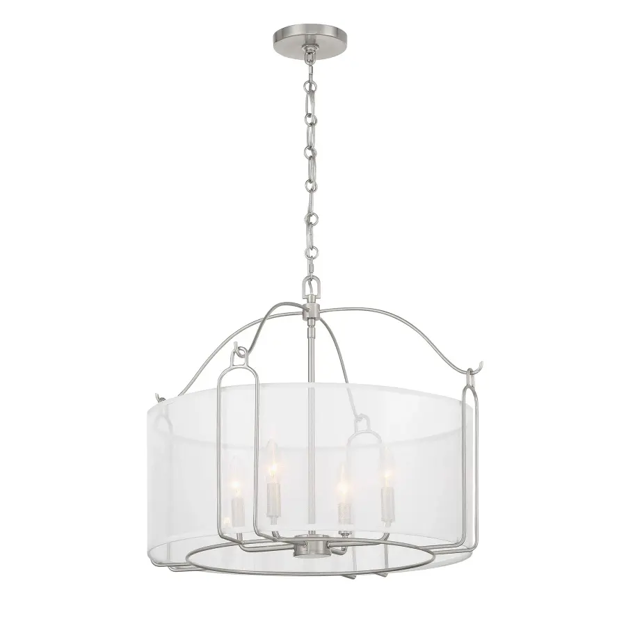 Ashlay 4-Light Pendant in Satin Nickel - Image 3