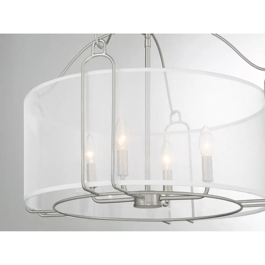 Ashlay 4-Light Pendant in Satin Nickel - Image 7