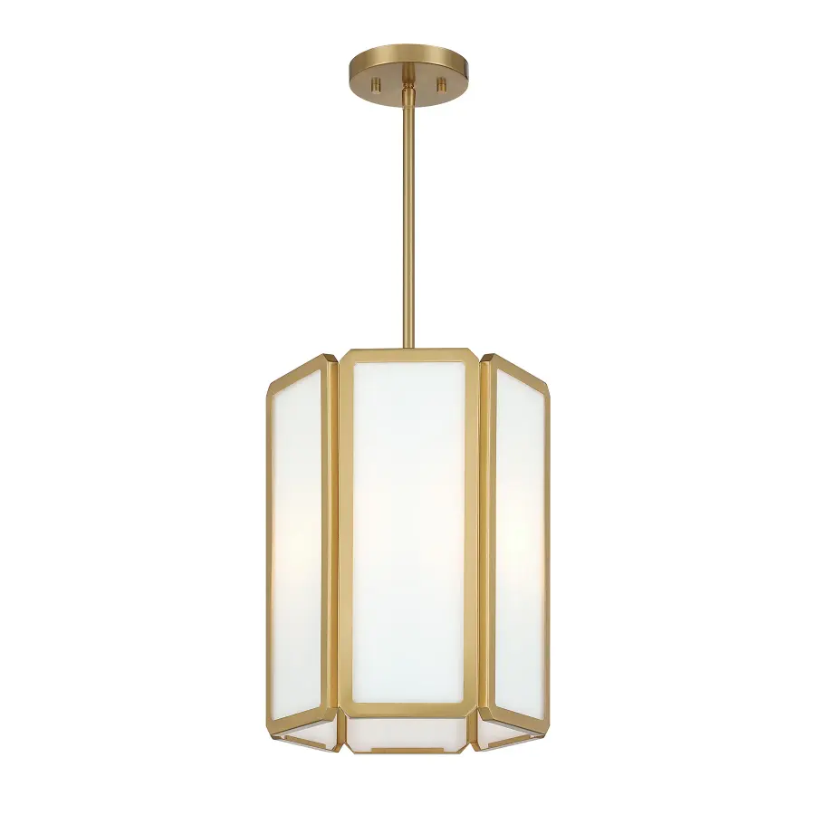 Leeds 3-Light Pendant in Warm Brass - Image 3
