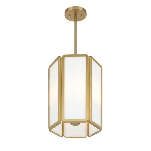 Leeds 3-Light Pendant in Warm Brass - Image 4