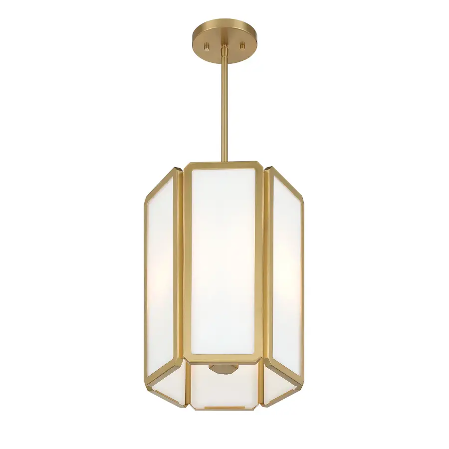 Leeds 3-Light Pendant in Warm Brass - Image 4