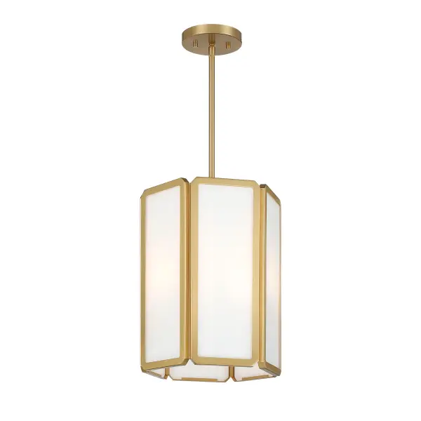 Leeds 3-Light Pendant in Warm Brass - Image 5