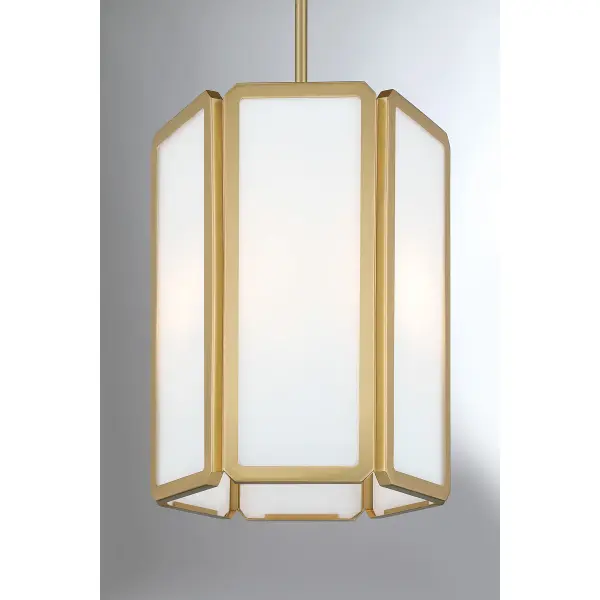 Leeds 3-Light Pendant in Warm Brass - Image 7