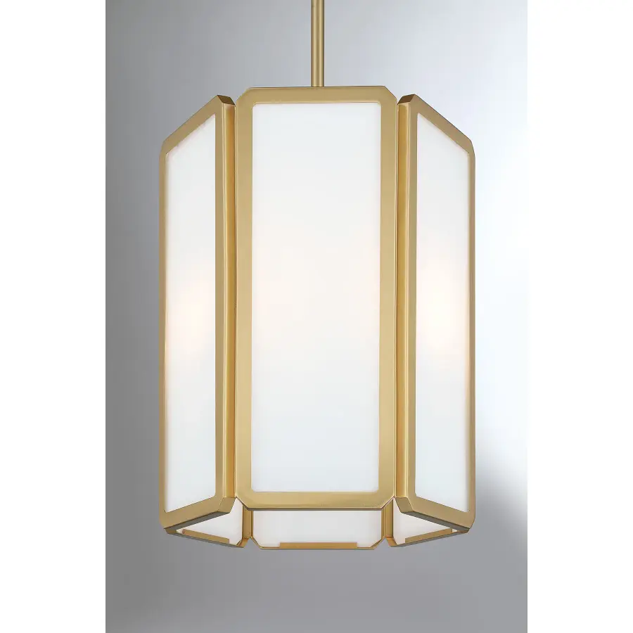 Leeds 3-Light Pendant in Warm Brass - Image 7