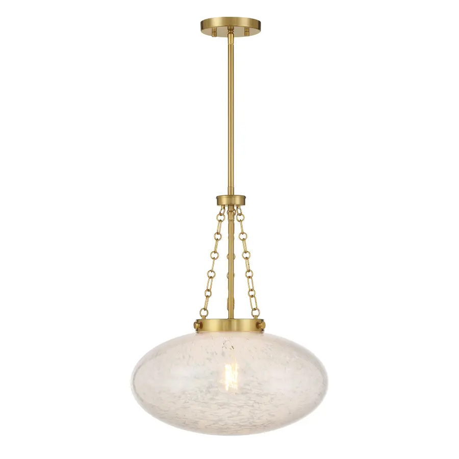 Willow One Light Pendant in Warm Brass - Image 1