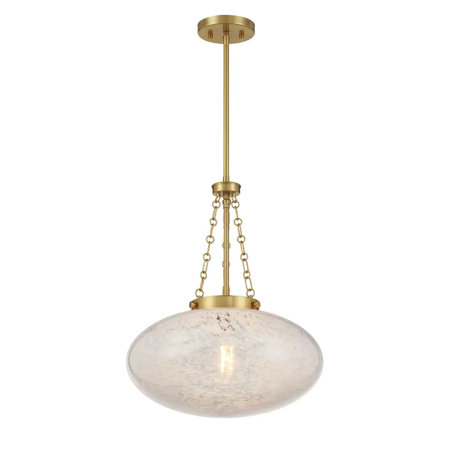 Willow One Light Pendant in Warm Brass - Image 3