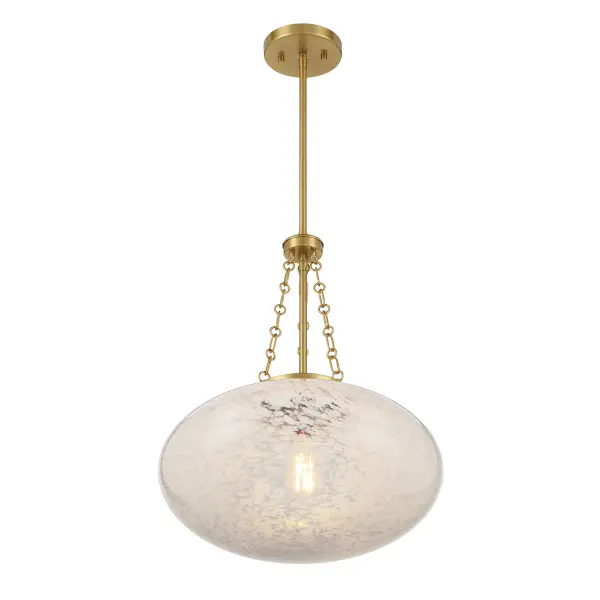 Willow One Light Pendant in Warm Brass - Image 4
