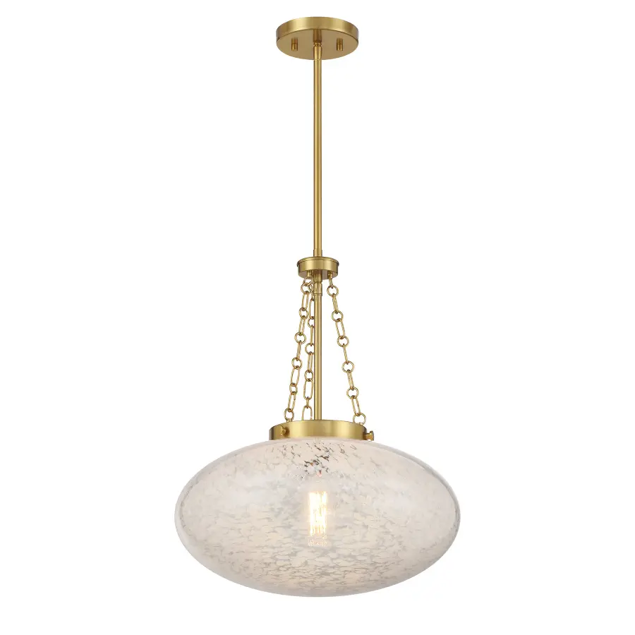 Willow One Light Pendant in Warm Brass - Image 5