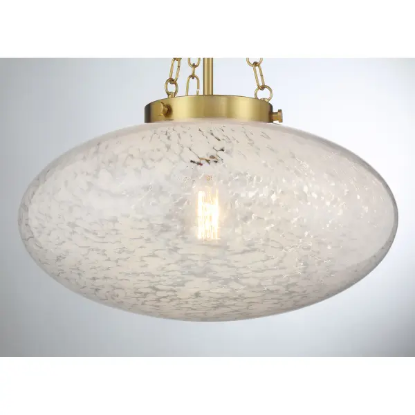Willow One Light Pendant in Warm Brass - Image 7