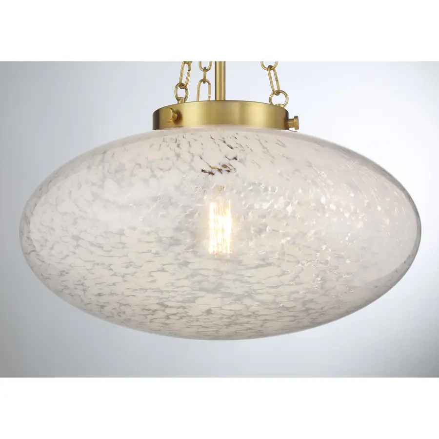 Willow One Light Pendant in Warm Brass - Image 7