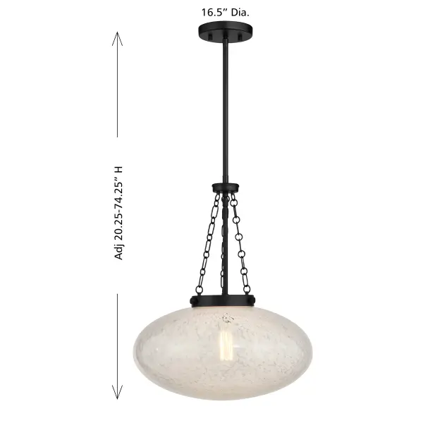 Willow 1-Light Pendant in Matte Black - Image 7