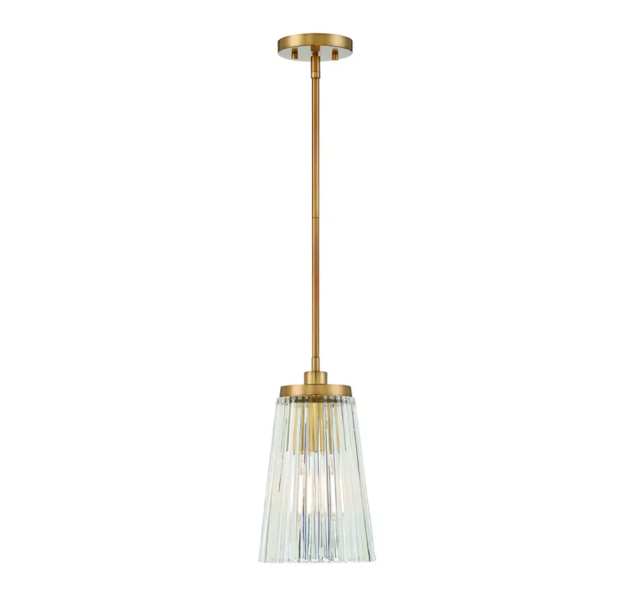Chantilly One Light Pendant in Warm Brass - Image 1