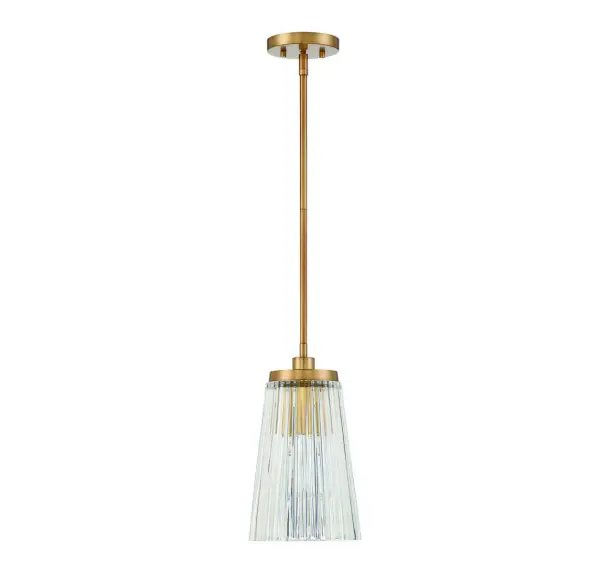 Chantilly One Light Pendant in Warm Brass - Image 2
