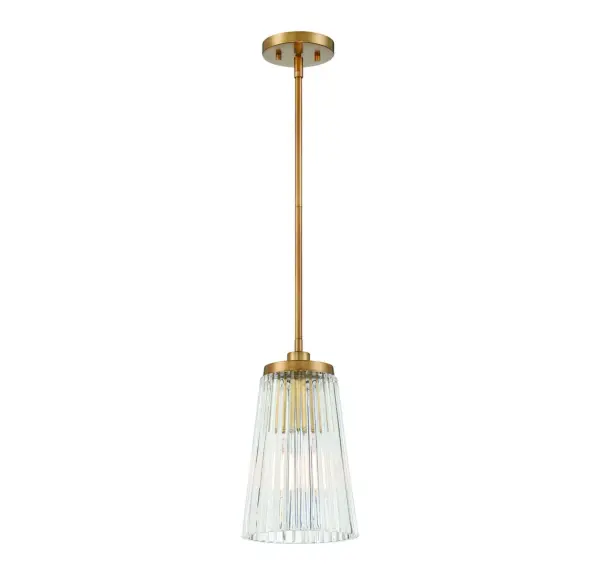 Chantilly One Light Pendant in Warm Brass - Image 3