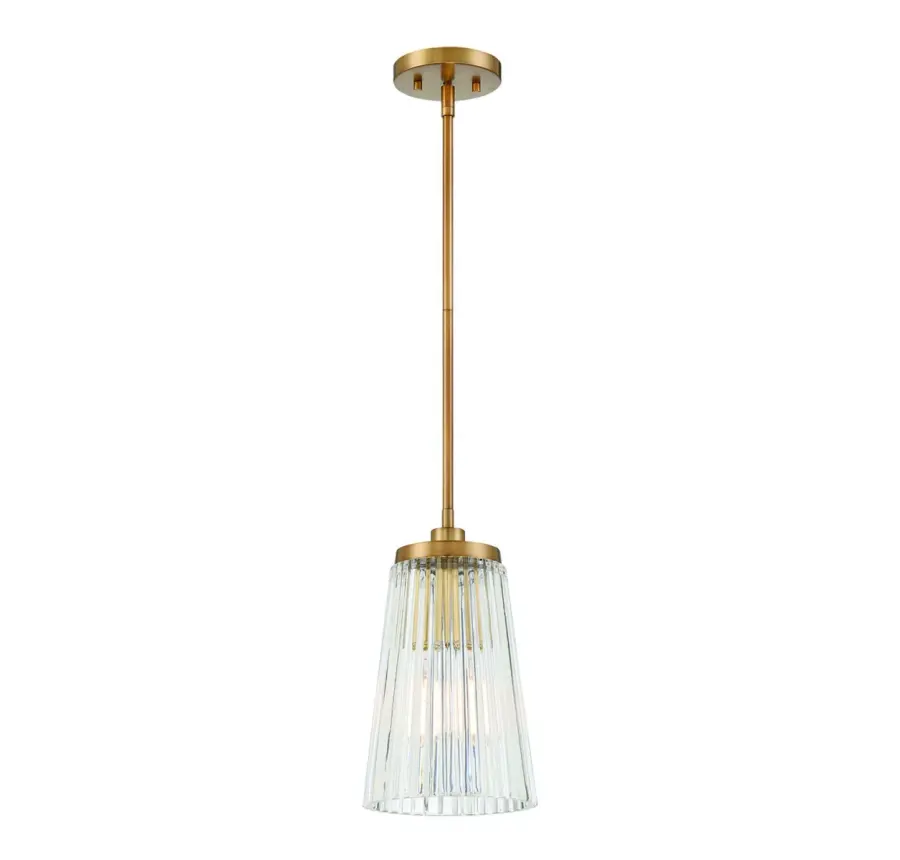 Chantilly One Light Pendant in Warm Brass - Image 3