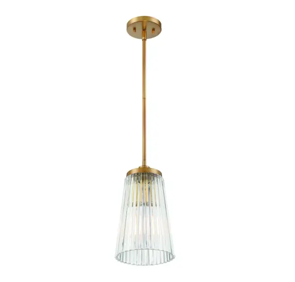 Chantilly One Light Pendant in Warm Brass - Image 4